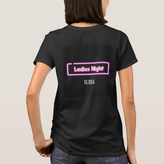 T-shirt Voyant LED Night Ladies Personnalisé (Dos)