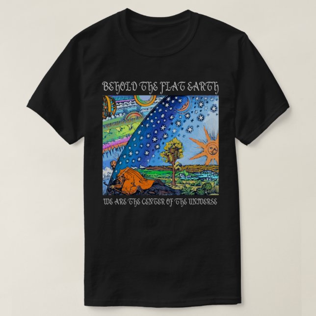 T-shirt Voyez la terre plate (Design devant)