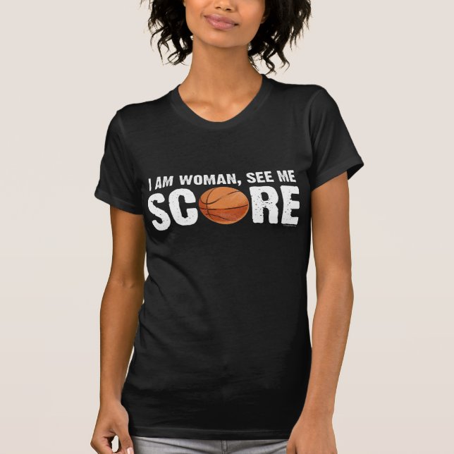 T-shirt Voyez-moi marquer - l'obscurité de basket-ball (Devant)