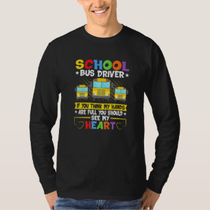 T-shirt Voyez mon cœur Conducteur d'autobus scolaire Condu