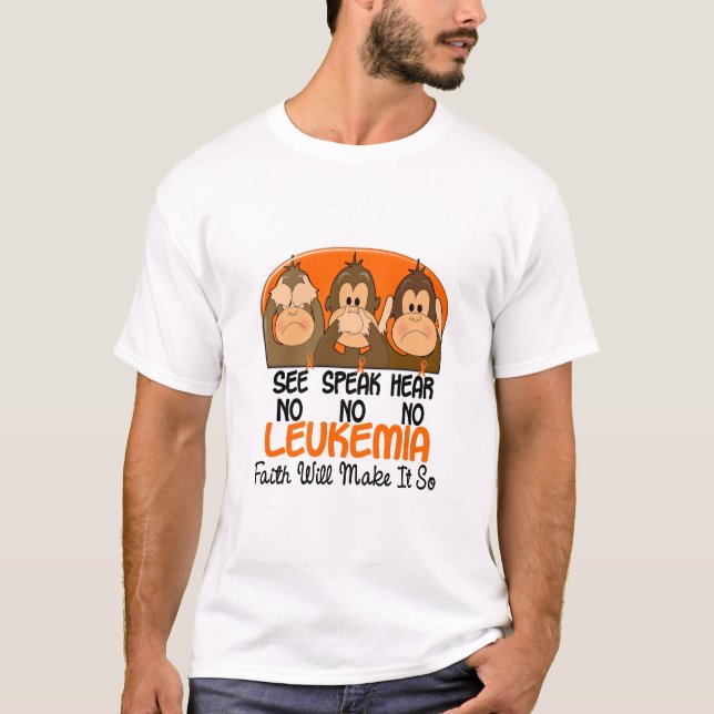 T-shirt Voyez que parler n'entendez aucune leucémie 1 (Devant)