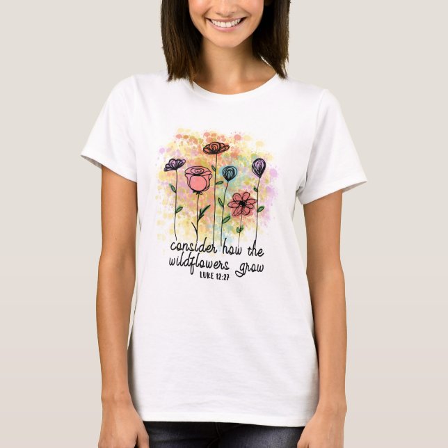 T-shirt Voyons comment les Fleurs sauvages développent le  (Devant)