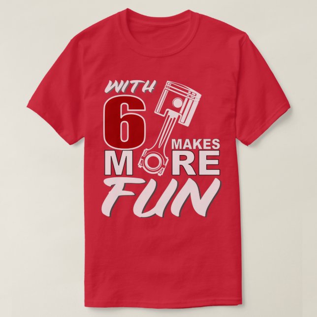 T-shirt VR6 Réglage moteur 6 cylindres Plus Amusant dire p (Design devant)