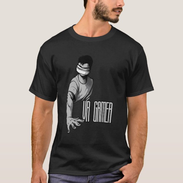 T-shirt Vr Gamer Réalité Virtuelle Vr Réalité Cadeau (Devant)