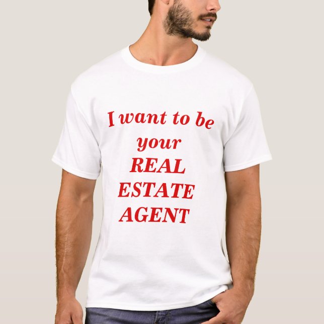 T-shirt Vrai agent immobilier (Devant)