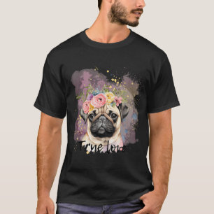 T-shirt Vrai amour pug, meilleur ami chien pour les amoure