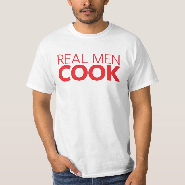 T-shirt Vrai cuisinier d'hommes (Devant)
