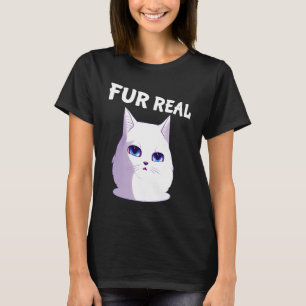 T-shirt Vrai de vrai Chat disant des jeux de mots astuci