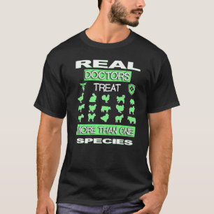 T-shirt Vrai Docteur Vétérinaire Tee Vet Tech Étudiant Chr
