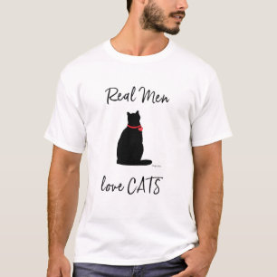 T-shirt Vrai-Homme-amour-Chats, cool de graphique