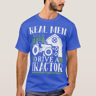 T-shirt Vrai Homme Conduire Un Tracteur 1
