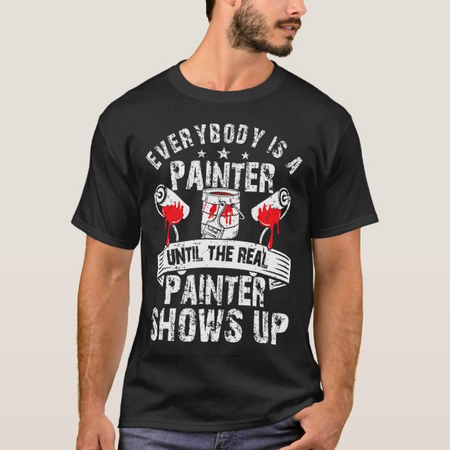 T-shirt Vrai peintre apparait conception de peinture drôle (Devant)