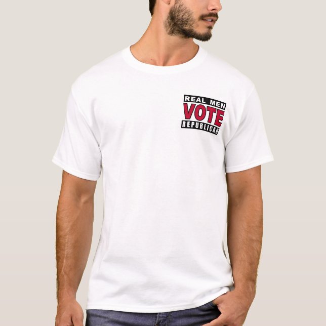 T-shirt Vrai républicain de vote d'hommes (Devant)