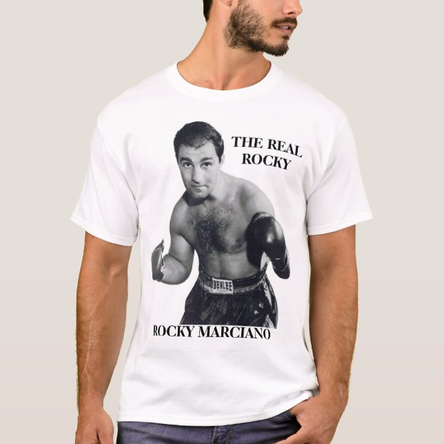 T-SHIRT VRAI "ROCKY MARCIANO" ROCHEUX 49-0 NUFF A DIT (Devant)