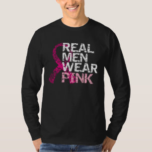 T-shirt Vrai rose de vêtements pour hommes - cancer du