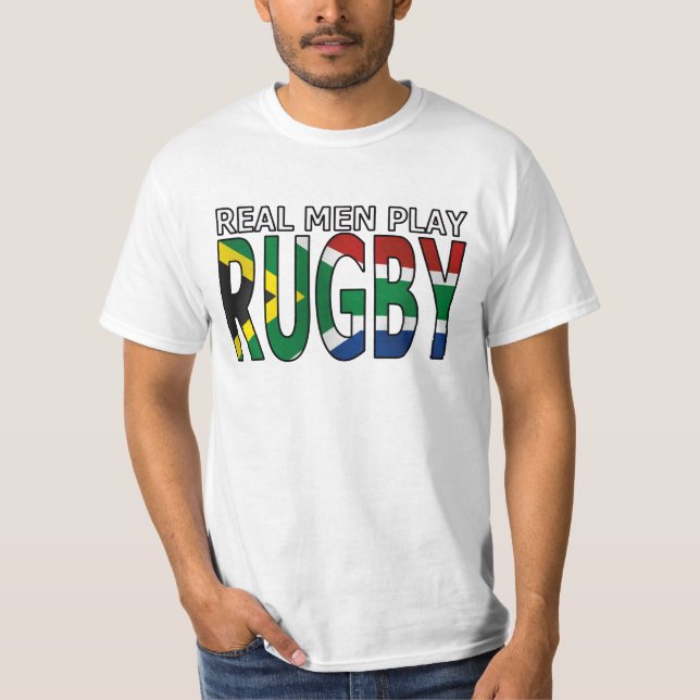 T-shirt Vrai rugby Afrique du Sud de jeu d'hommes (Devant)