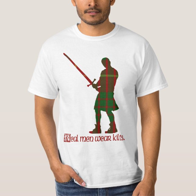 T-shirt Vrai tartan d'écossais de Cameron de kilts de (Devant)