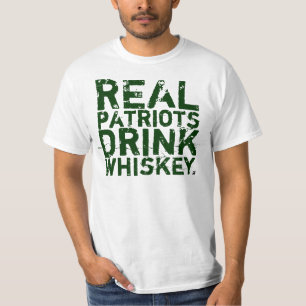 T-shirt Vrai whiskey T de boissons de patriotes