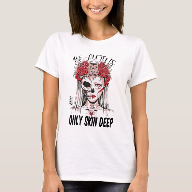 T-shirt Vraie Beauté Femmes Blanc (Devant)