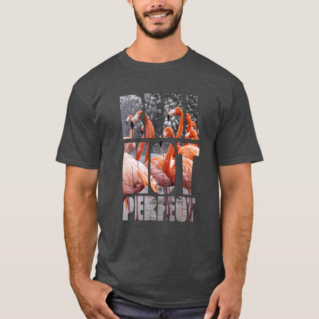 T-shirt Vraie Citation Pas Parfaite Flamant rose Oiseaux t (Devant)
