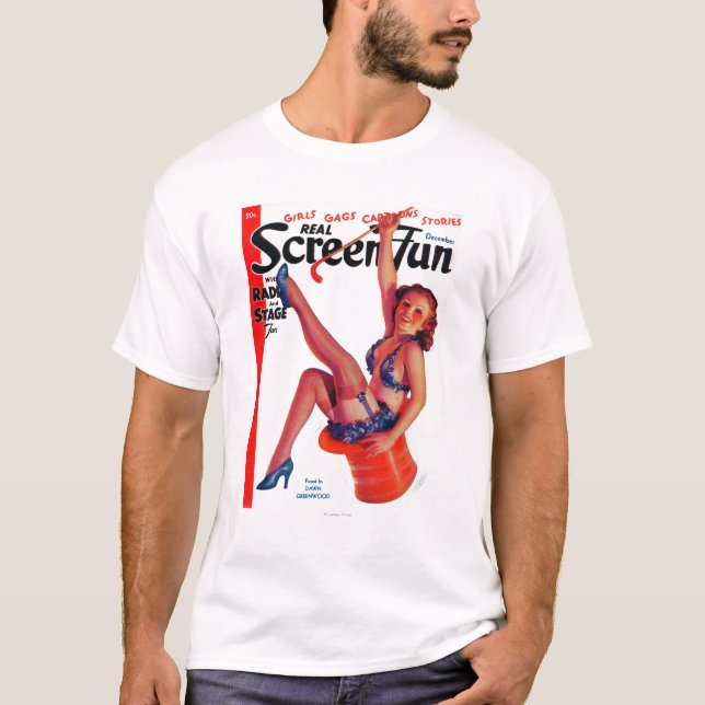 T-shirt Vraie couverture de magazine d'amusement d'écran 2 (Devant)