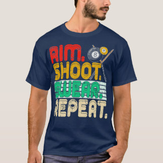 T-shirt Vraie de tir de but Répéter Rétro Snooker Cadeau B