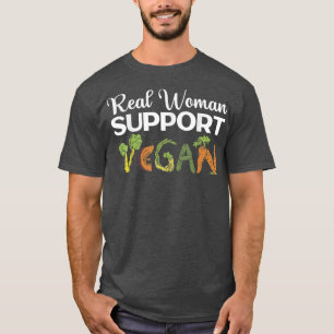 T-shirt Vraie Femmes Soutien Végétal Végétal Végétarien V