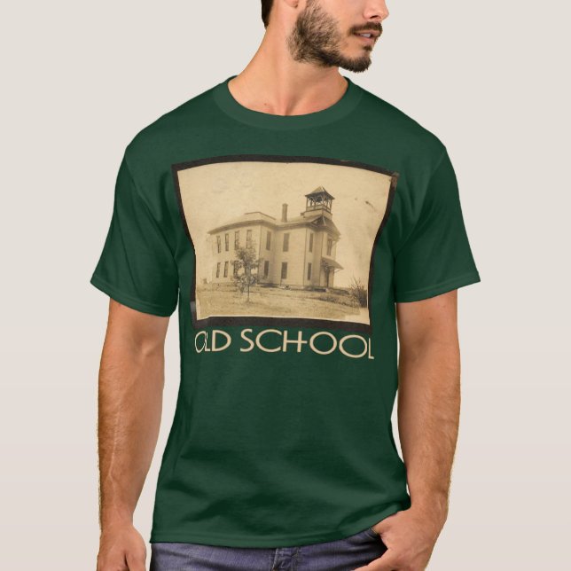 T-shirt vraie vieille école (Devant)
