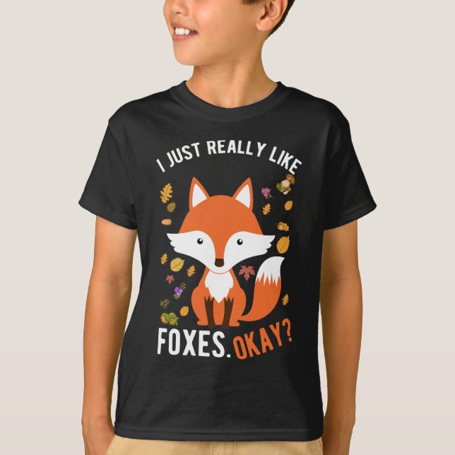 T-shirt Vraiment Aimer les renards mignons renard (Devant)