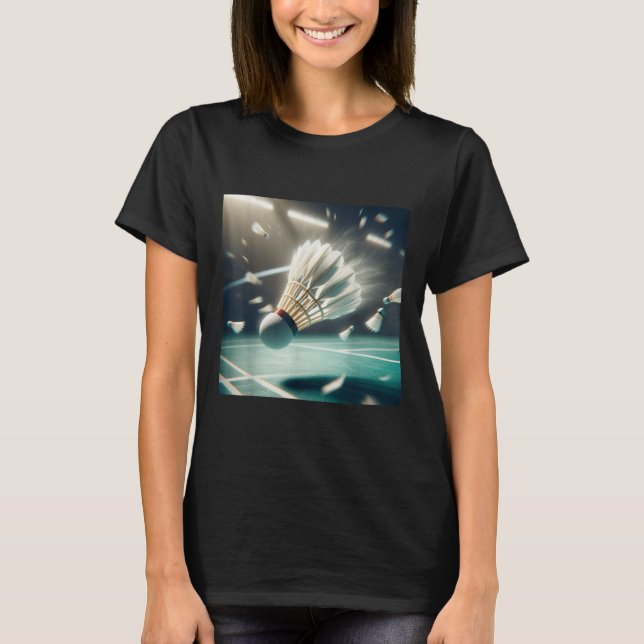 T-shirt Vraiment comme le volant de badminton  (Devant)