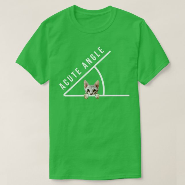 T-shirt Vraiment mignon Angle Aigu Math Chat (Design devant)