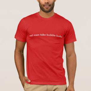 T-shirt vrais bains moussants de prise d'hommes