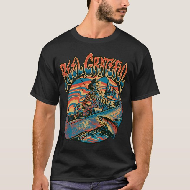 T-shirt Vrais Buds de pêche reconnaissants (Devant)