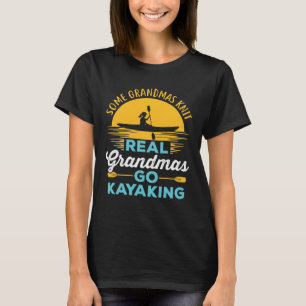 T-shirt Vrais grand-mères Go Kayak Yak Femmes