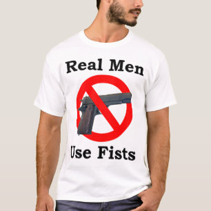 T-shirt Vrais poings d'utilisation d'hommes