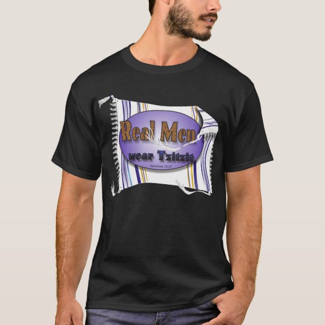 T-shirt Vrais vêtements pour hommes Tzitzit (Devant)