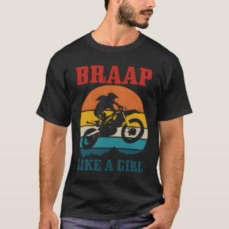 T-shirt Vroom Comme Une Moto Cross Dirt Bike Pour