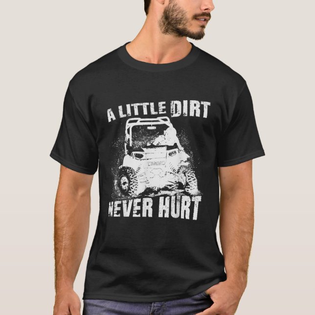 T-shirt VTT 4 roues UTV rouler dans la boue sur sentier te (Devant)