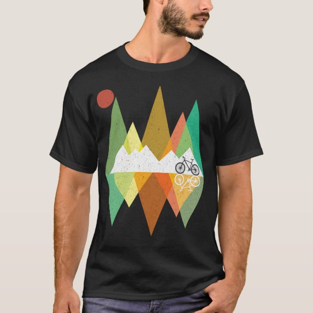 T-shirt VTT dans les montagnes (Devant)