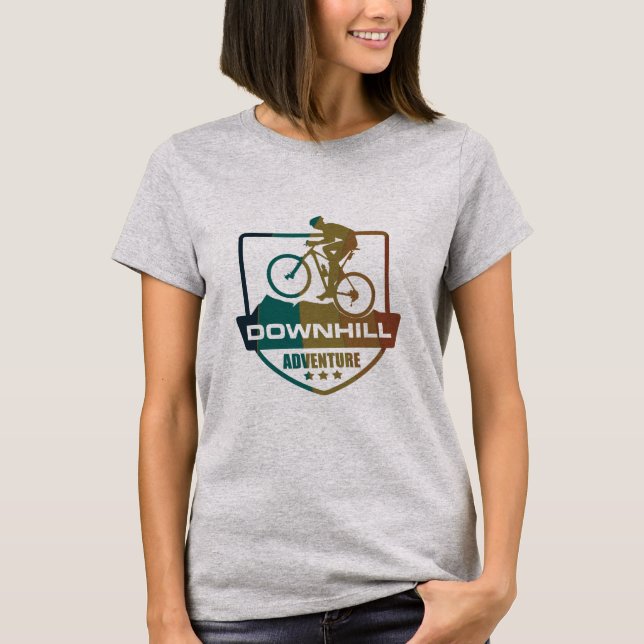 T-shirt Vtt Downhill Vélo de Montagne (Devant)