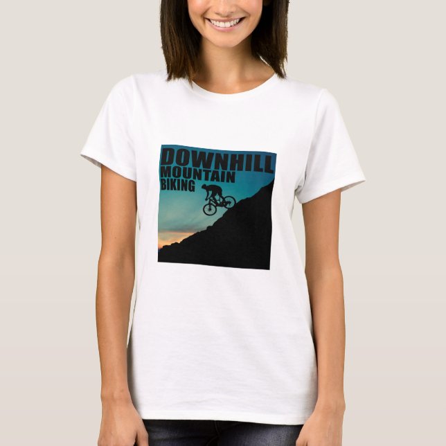 T-shirt VTT Downhill Vélos de Montagne (Devant)
