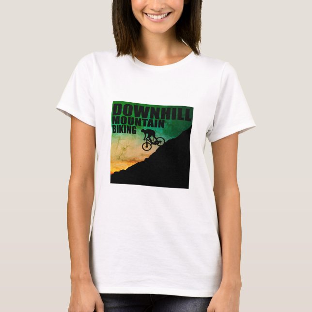 T-shirt VTT Downhill Vélos de Montagne (Devant)