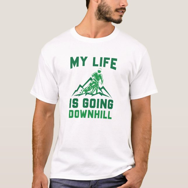 T-shirt VTT en descente (Devant)