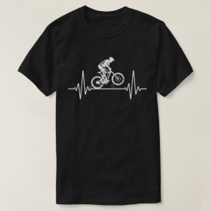 T-shirt VTT Heartbeat Funny MTB Dirt VTT
