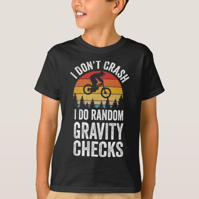 T-shirt VTT Je ne tombe pas je fais des vérifications aléa (Devant)