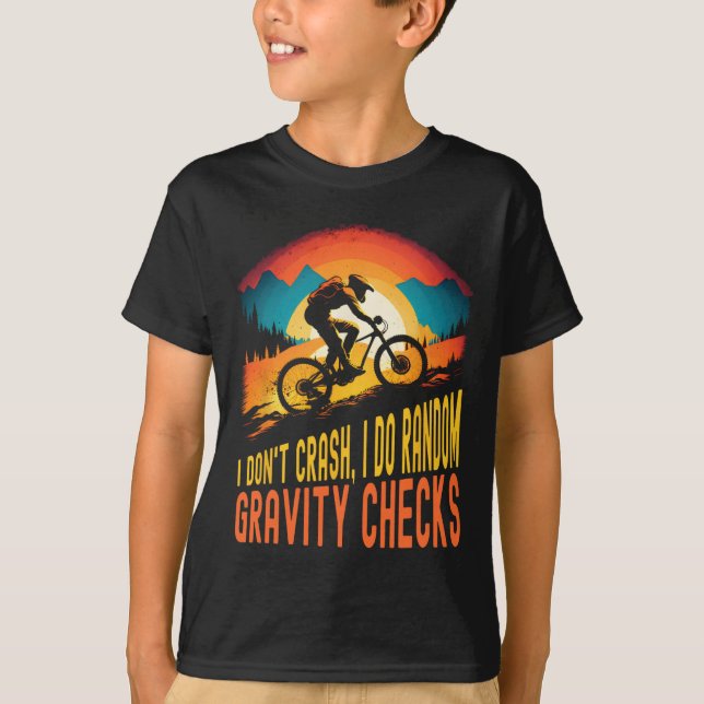 T-shirt VTT Je ne tombe pas Je fais des vérifications aléa (Devant)