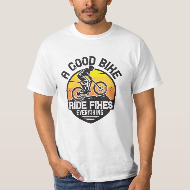T-shirt VTT - Le vélo répare tout (Devant)