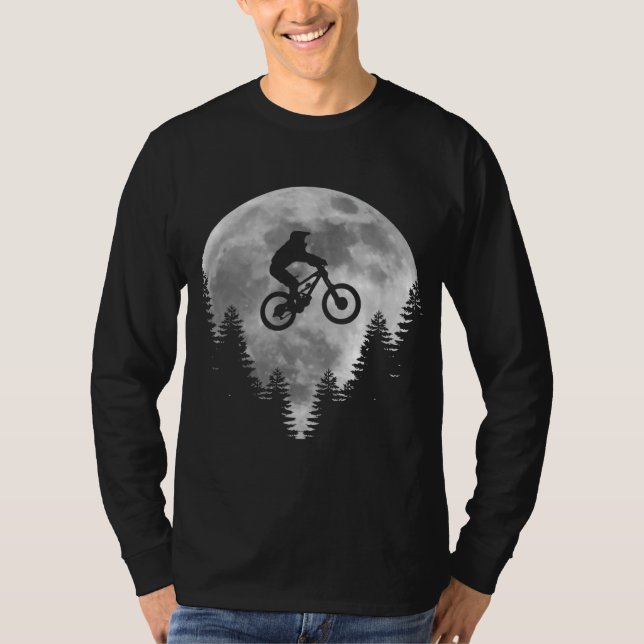 T-shirt VTT - MTB Moon Downhill VTT Cadeau (Devant)