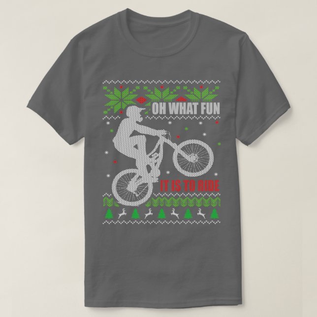 T-shirt VTT Noël laid (Design devant)