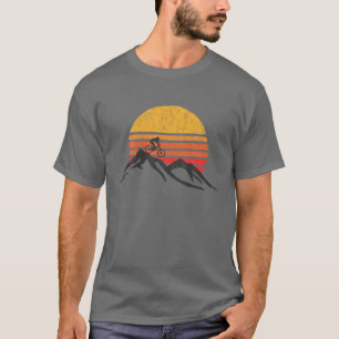 T-shirt VTT Vintage Sunset Design graphique